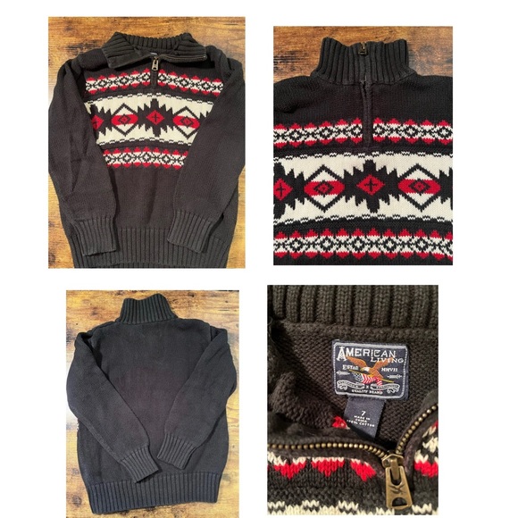 Lot of 3 - two boys' sweaters and one button down shirt - Picture 2 of 5